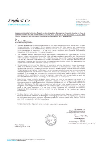 Thumbnail Rupa Company
 Quarterly Report 2024-q1