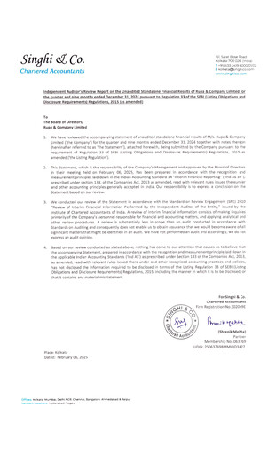 Thumbnail Rupa Company
 Quarterly Report 2024-q3