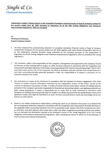Thumbnail Rupa Company
 Quarterly Report 2025-q1