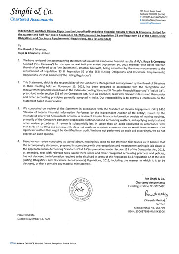 Thumbnail Rupa Company
 Quarterly Report 2025-q2