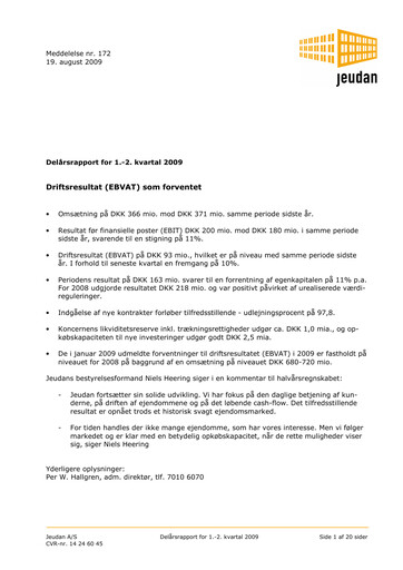 Thumbnail Jeudan Half-year Report 2009-h1