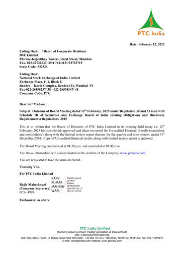 Thumbnail PTC India
 Quarterly Report 2024-q3