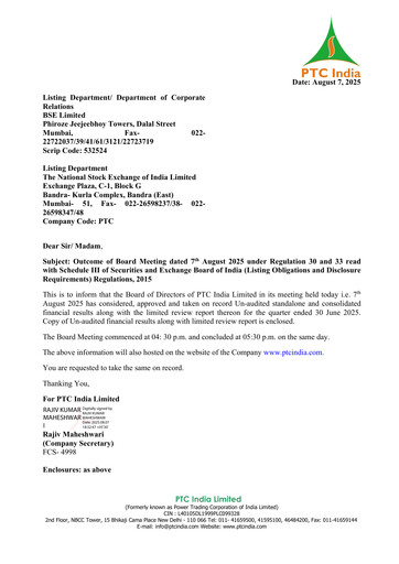 Thumbnail PTC India
 Quarterly Report 2025-q1