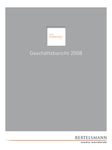 Thumbnail Bertelsmann SE & Co. KGaA Annual Report 2008