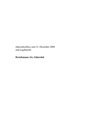 Thumbnail Bertelsmann SE & Co. KGaA Financial Statement 2009