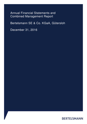 Thumbnail Bertelsmann SE & Co. KGaA Financial Statement 2016