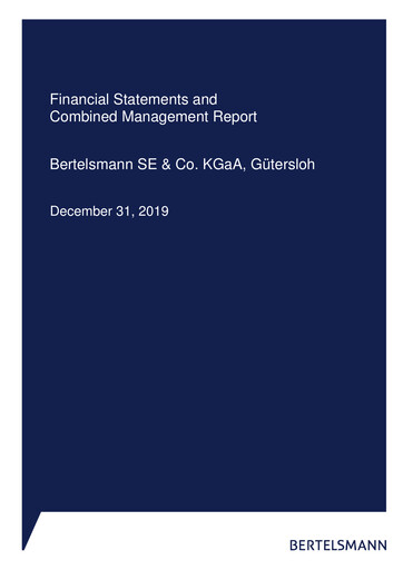 Thumbnail Bertelsmann SE & Co. KGaA Financial Statement 2019