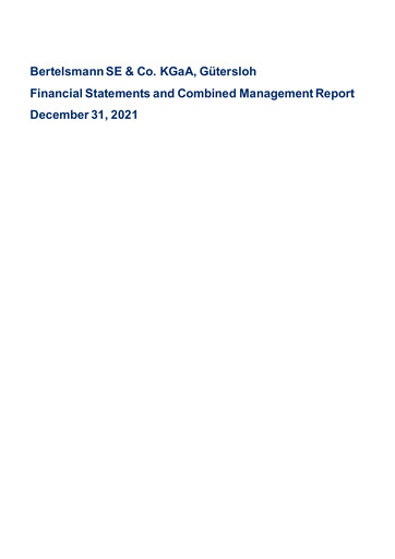 Thumbnail Bertelsmann SE & Co. KGaA Financial Statement 2021
