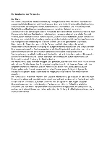 Thumbnail FORIS AG Annual Report 1998