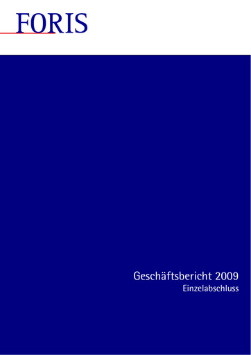 Thumbnail FORIS AG Financial Statement 2009