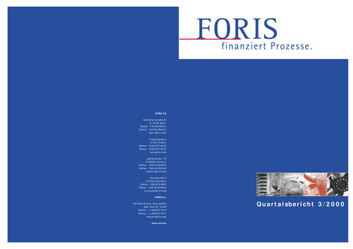 Thumbnail FORIS AG Quarterly Report 2000-q3