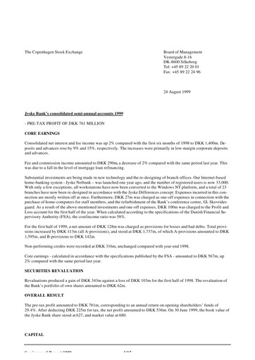 Thumbnail Jyske Bank Financial Report 1999-h1