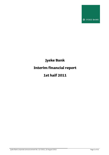 Thumbnail Jyske Bank Financial Report 2011-h1