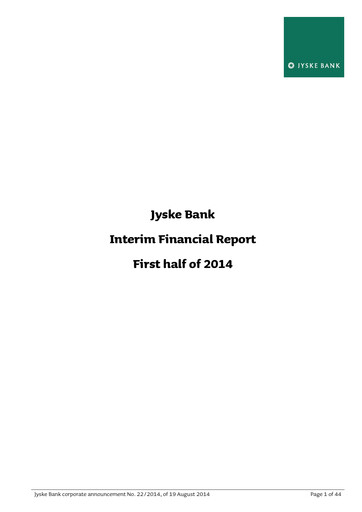 Thumbnail Jyske Bank Financial Report 2014-h1