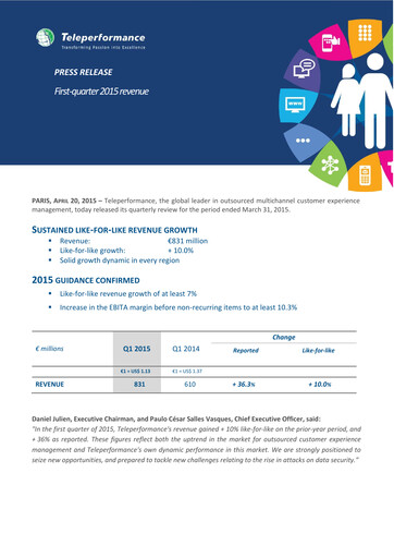 Thumbnail Teleperformance Quarterly Report 2015-q1