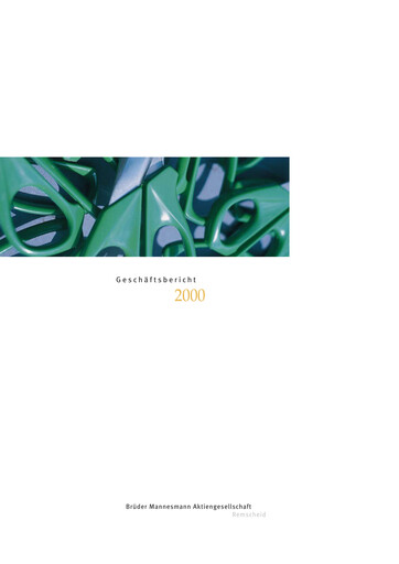 Thumbnail Brüder Mannesmann AG Annual Report 2000