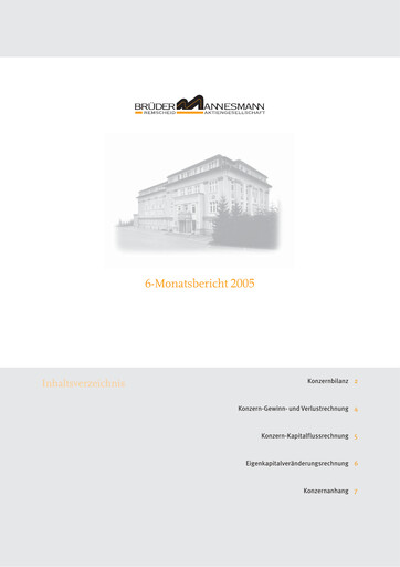 Thumbnail Brüder Mannesmann AG Half-year Report 2005-h1