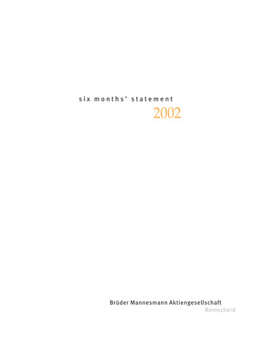 Thumbnail Brüder Mannesmann AG Half-year Report 2002-h1
