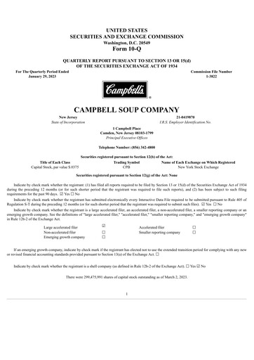 Vorschaubild 
Campbell's Quartalsbericht 2023-q2