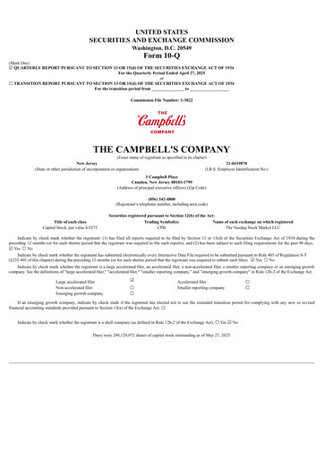 Thumbnail 
Campbell's Quarterly Report 2025-q3
