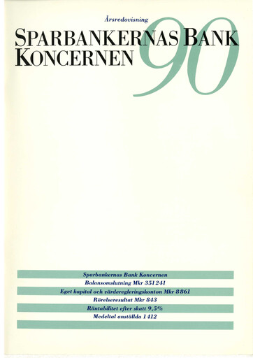 Thumbnail Swedbank Annual Report 1990