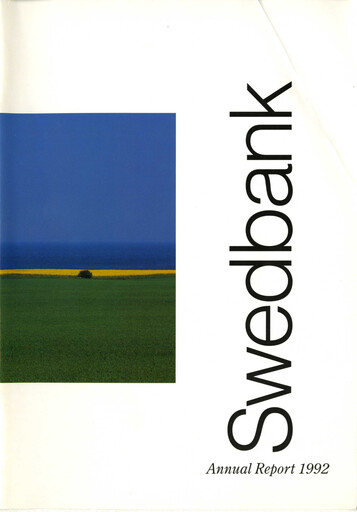 Thumbnail Swedbank Annual Report 1992