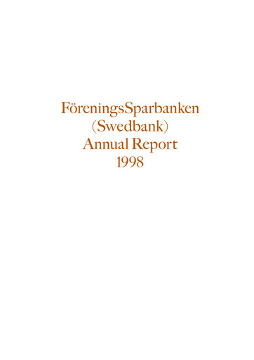 Thumbnail Swedbank Annual Report 1998
