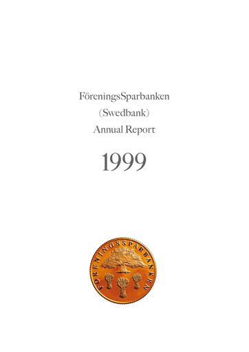 Thumbnail Swedbank Annual Report 1999