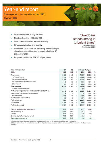 Thumbnail Swedbank Financial Statement 2023