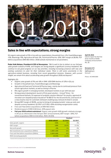 Thumbnail Novonesis Quarterly Report 2018-q1