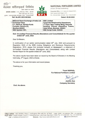Thumbnail National Fertilizers
 Quarterly Report 2022-q1