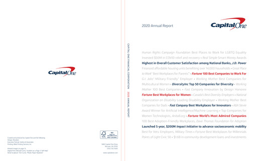 Thumbnail Capital One Annual Report 2020