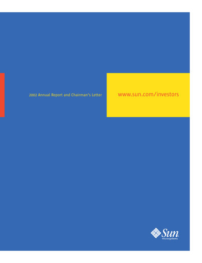 Thumbnail Sun Microsystems Annual Report 2002