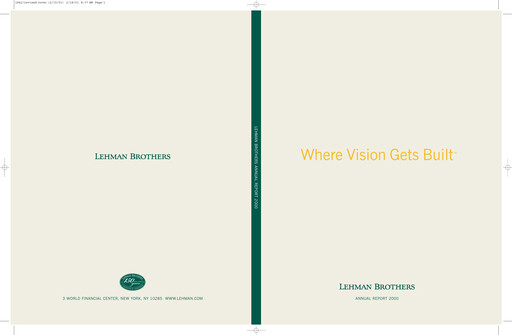 Thumbnail Lehman Brothers Annual Report 2000