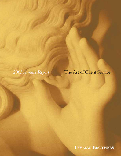 Thumbnail Lehman Brothers Annual Report 2003