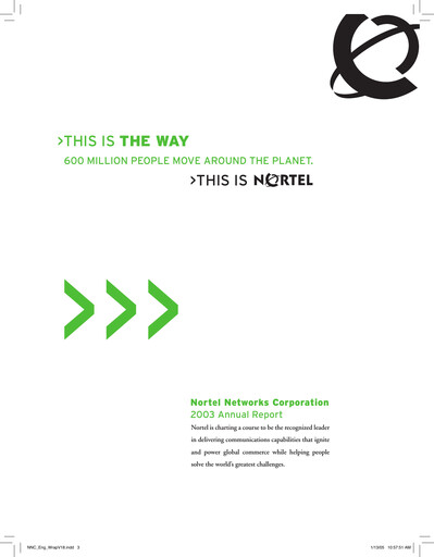 Thumbnail Nortel Networks Annual Report 2003