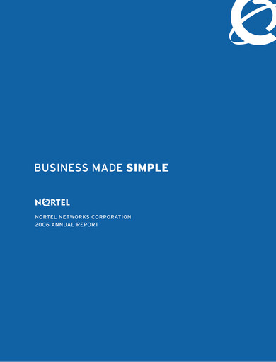 Thumbnail Nortel Networks Annual Report 2006