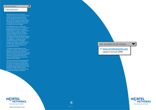 Thumbnail Nortel Networks Annual Report 1998