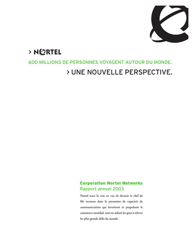 Thumbnail Nortel Networks Annual Report 2003