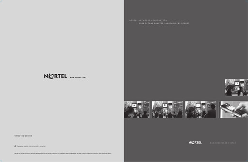 Thumbnail Nortel Networks Quarterly Report 2008-q2