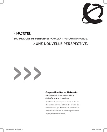 Thumbnail Nortel Networks Quarterly Report 2004-q3