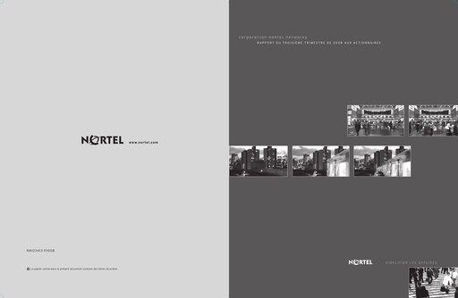 Thumbnail Nortel Networks Quarterly Report 2008-q3