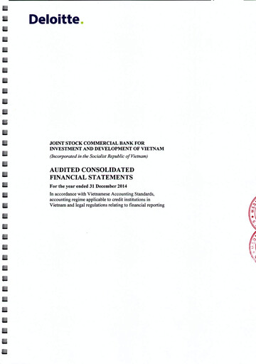 Vorschaubild BIDV  (Commercial Bank for Investment and Development of Vietnam) Finanzmitteilung 2014
