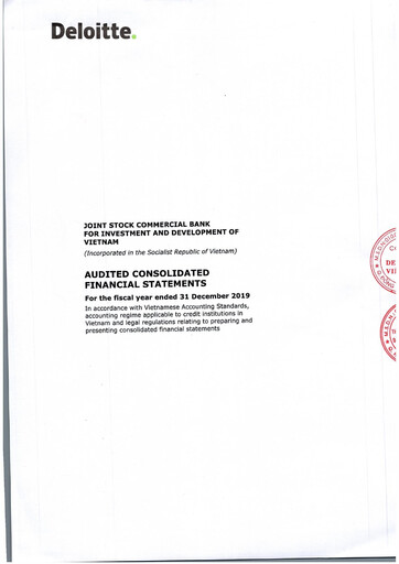 Vorschaubild BIDV  (Commercial Bank for Investment and Development of Vietnam) Finanzmitteilung 2019