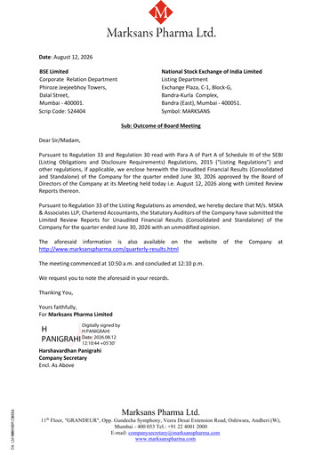 Thumbnail Marksans Pharma
 Quarterly Report 2026-q2