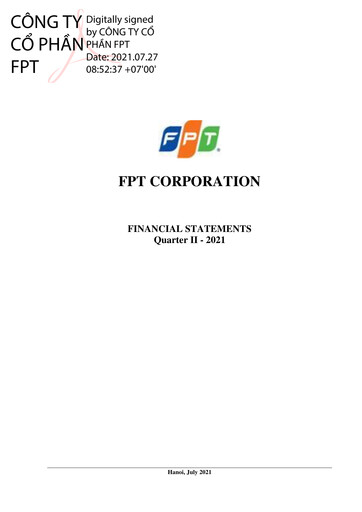 Thumbnail FPT Corporation Financial Statement 2021-q2