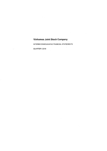 Thumbnail Vinhomes Quarterly Report 2018-q1