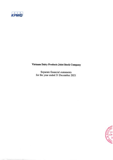 Thumbnail Vinamilk (Vietnam Dairy Products) Financial Statement 2021