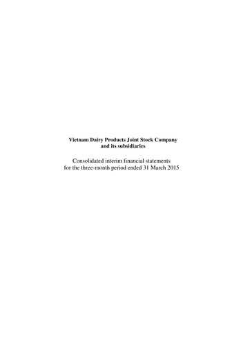 Miniature Vinamilk (Vietnam Dairy Products) Rapport trimestriel 2015-q1