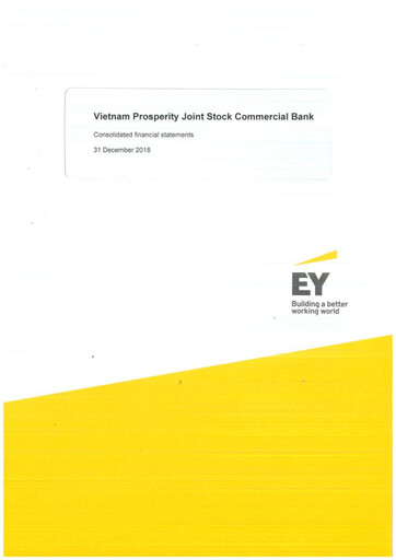 Miniature VPBank (Vietnam Prosperity Joint Stock Commercial Bank) Bilan financier 2018